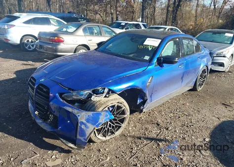 2022 BMW M3 Competition xDrive z USA, uszkodzony, nr VIN WBS43AY02NFM47476